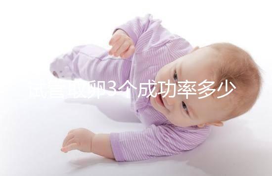 試管取卵3個成功率多少沒定數，配成幾個胚胎才是關鍵