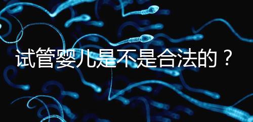 試管嬰兒是不是合法的？